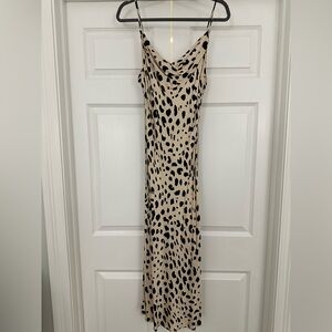 Vici Leopard Print Cotton Slip Dress